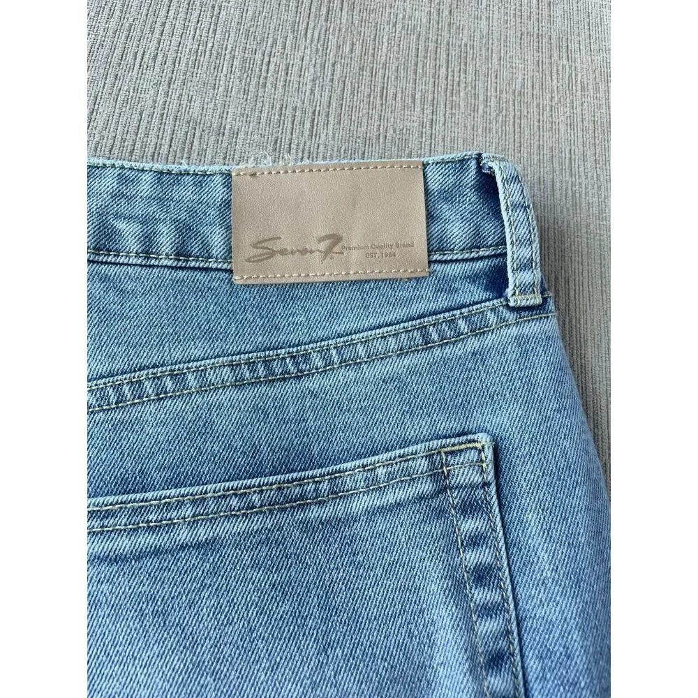 Seven7 long baggy cut off denim shorts, size 14